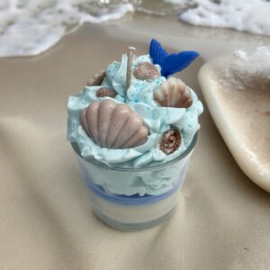 Summer in the sea - kézzel készült szójagyertya 10x5,5cm