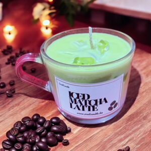 Iced Matcha Latte- kézzel készült poharas szójagyertya 9x8cm
